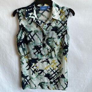 Simply Vera Vera Wang flowy print tank blouse, size PM